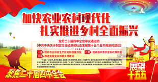 十五五乡村振兴宣传展板