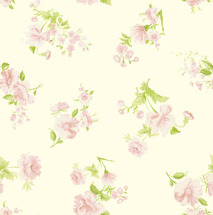 淡粉色花卉图案背景