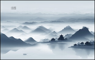 新中式山水画