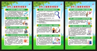 老年人健康管理服务展板