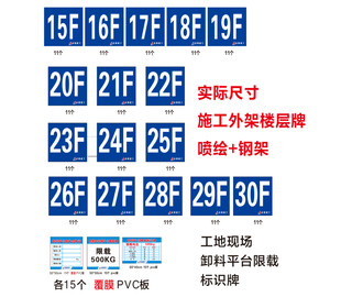 工地施工楼层牌限载牌