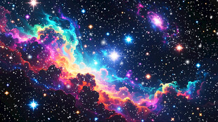 唯美梦幻炫彩绚丽星空