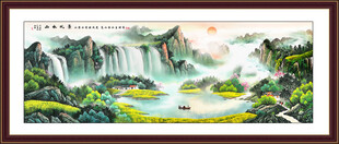 客厅聚宝盆风水画