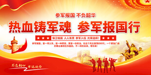 参军宣传标语展板