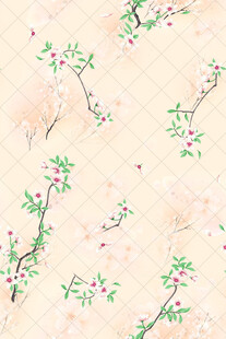 中式花卉藤蔓图案背景