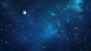 蓝色星空天花软膜