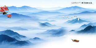 意境山水背景