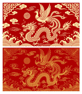 龙凤呈祥中式传统图案