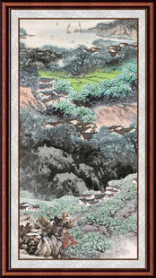 竖幅山水