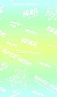 渐变背景上的白色文字图案