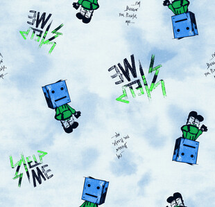 卡通机器人图案背景设计