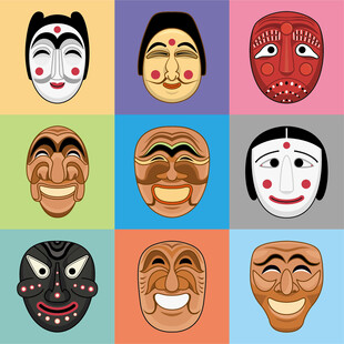 韩国朝鲜族传统面具