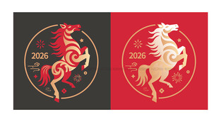 2026马年窗贴新年布置