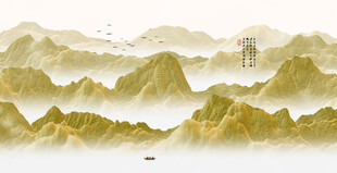 水墨山水间的诗意景致