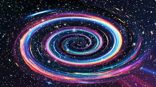 彩色宇宙旋涡