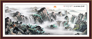 大厅聚宝盆风水画