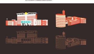 西华大学高清矢量分层图形