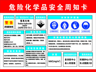 危险化学品安全周知卡