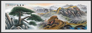 高清万里长城国画电视背景墙