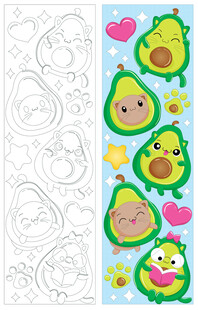 牛油果水果果汁饮料店卡通插画