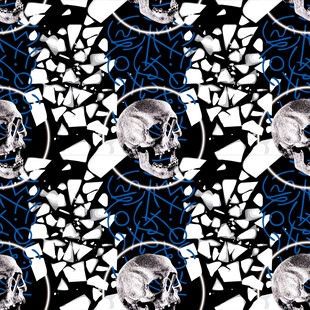 骷髅图案无缝花纹背景
