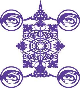 神秘紫色眼纹装饰图案