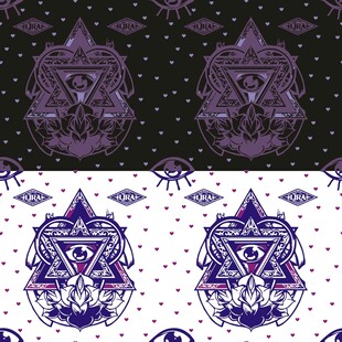 神秘紫色几何图案设计