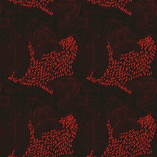 红色动物图案深色背景纹理