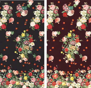 复古花卉图案布料设计
