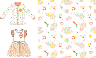 儿童碎花服装图案设计