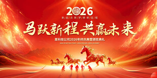 2026马年公司年会展板