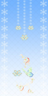 梦幻雪花装饰的节日背景