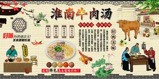 淮南牛肉汤背景墙