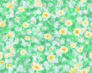 清新绿底小花图案背景