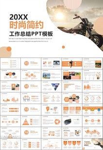 摩托车骑行极限运动动态PPT