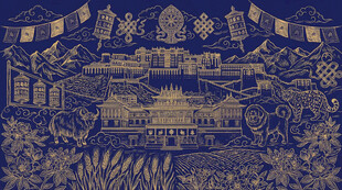 拉萨中式刺绣图案艺术