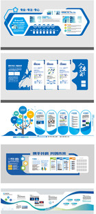 科技风蓝色医疗展板设计