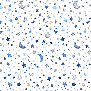 星空月亮图案背景纹理