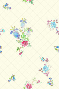 花卉图案背景清新雅致
