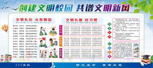 创建文明校园宣传栏