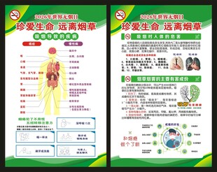 世界无烟日展板
