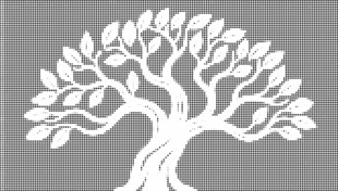 圆点大树镂空隔断