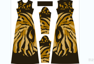 老虎图案手套设计稿