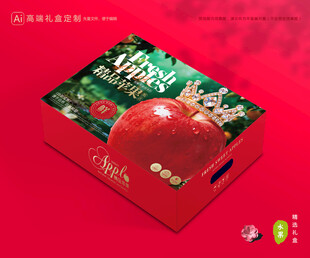 苹果包装 红富士礼盒