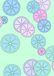 清新多彩圆形图案背景