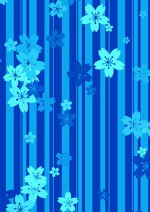 蓝色雪花条纹背景图案