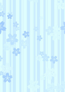 蓝花竖条纹清新背景图