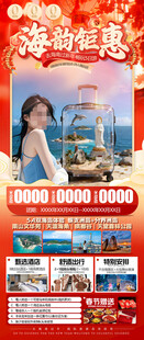 新年海南三亚春节旅游海报