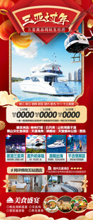 新年海南三亚春节旅游海报