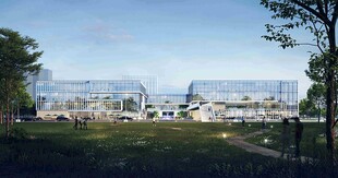 现代城市景观绿地效果图